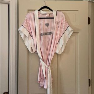 Victoria Secret Striped Robe- Silk